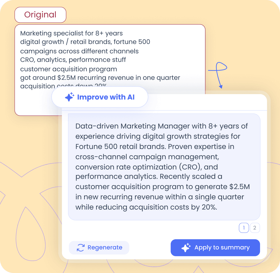 AI summary generation